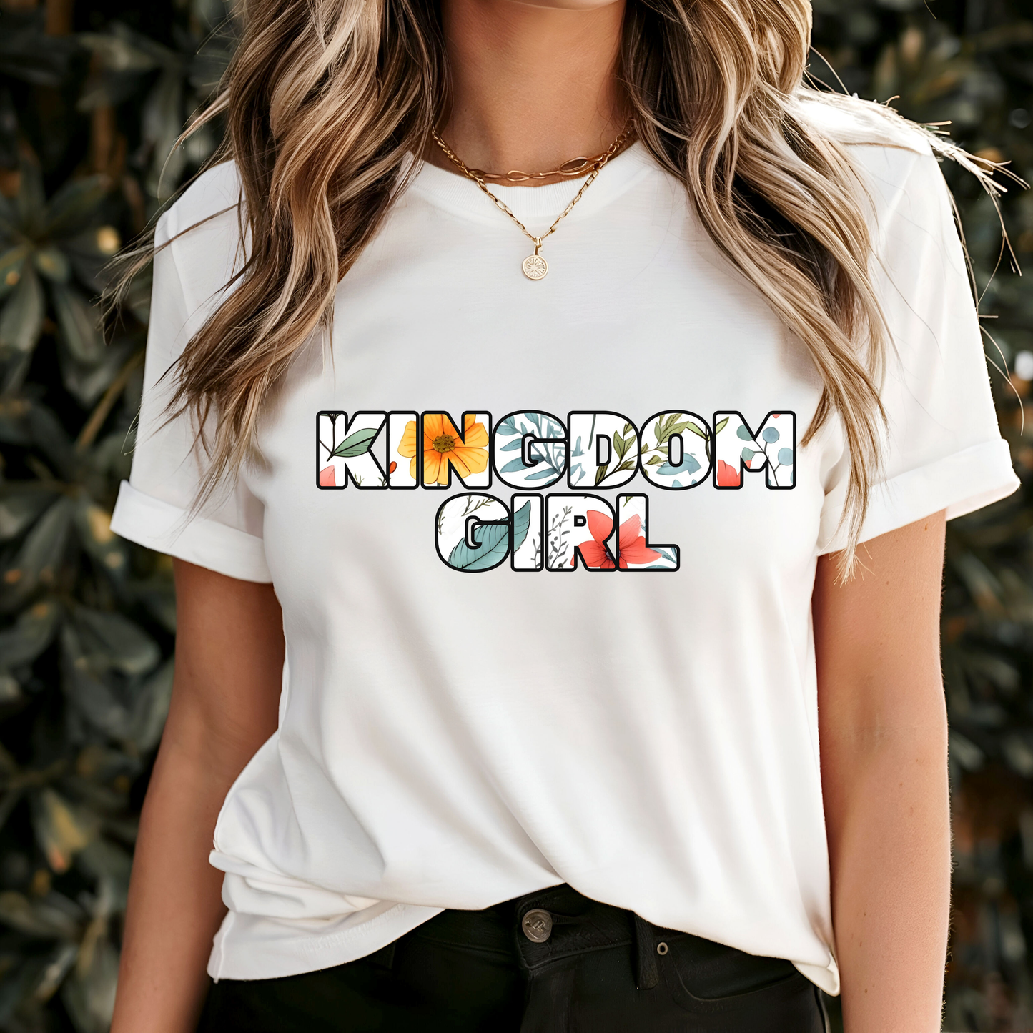 Kingdom Girl Floral Print T-Shirt