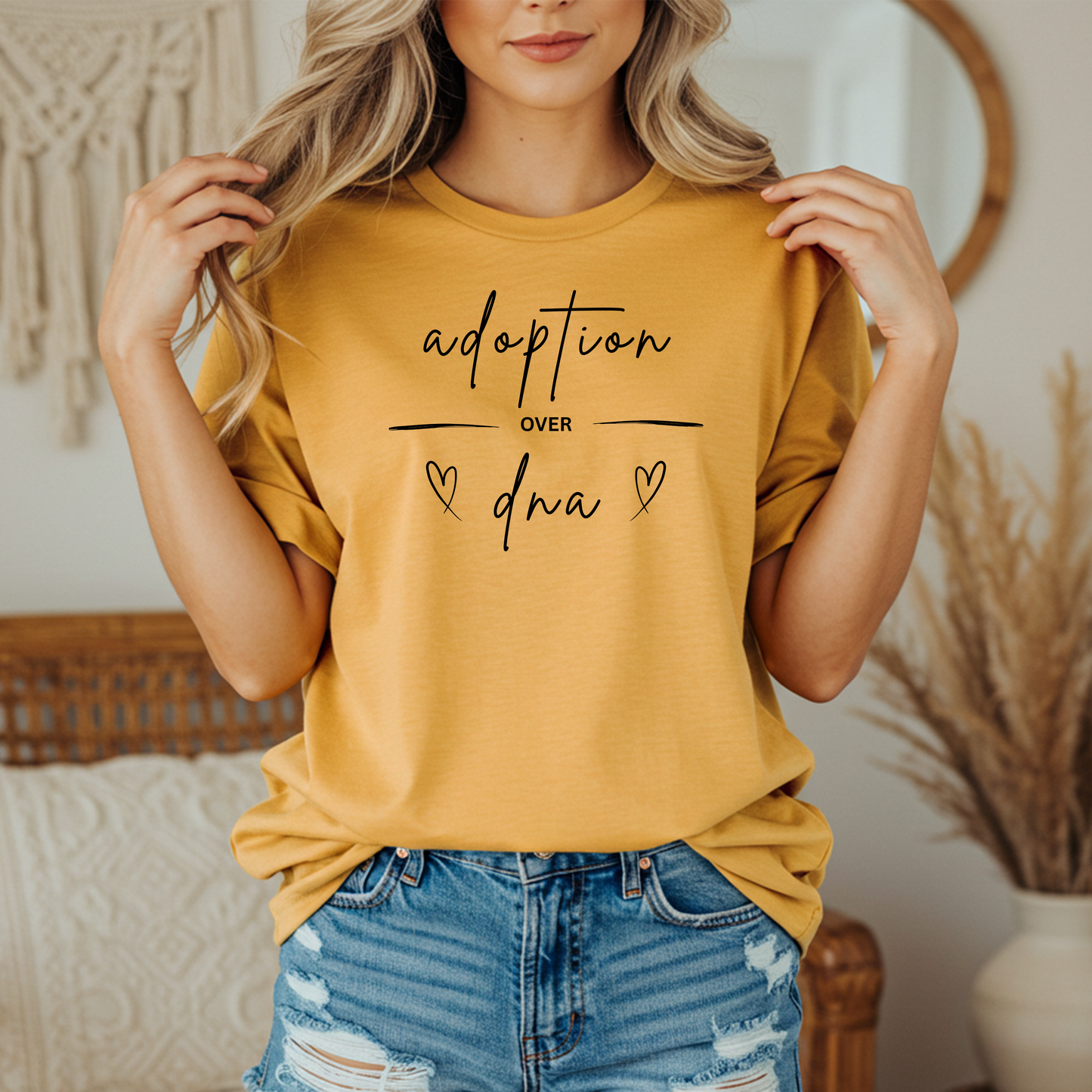 Adoption Over DNA T-Shirt | Faith-Based Unisex Tee
