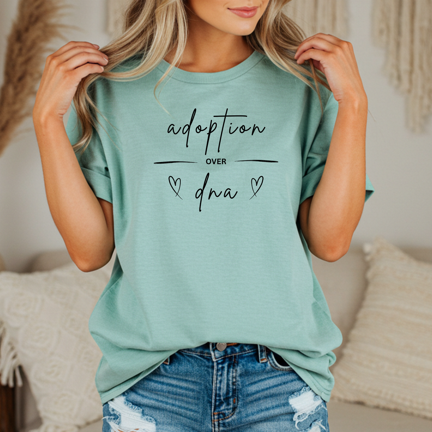 Adoption Over DNA T-Shirt | Faith-Based Unisex Tee